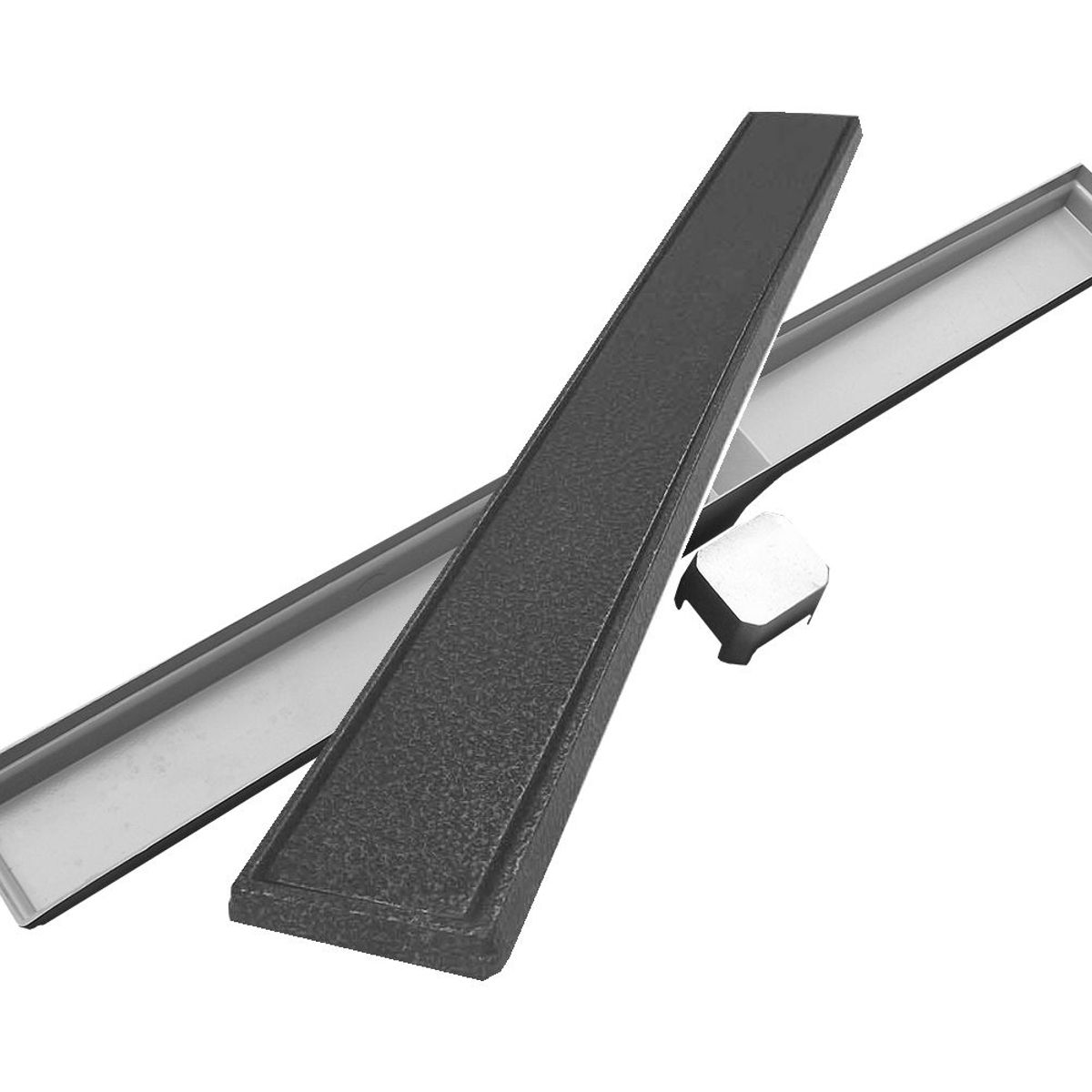 Conjunto Caixa Grelha e Porta Grelha Alumínio Linear, Onix, 7x70, marca Costa Navarro - Foto Principal