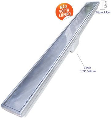 Conjunto Caixa Grelha e Porta Grelha Alumnio Linear, 7x70