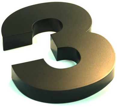 Algarismo Cx N 3 Preto 15cm