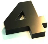 Algarismo Cx N 4 Preto 15cm