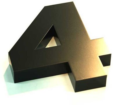 Algarismo Cx N 4 Preto 15cm