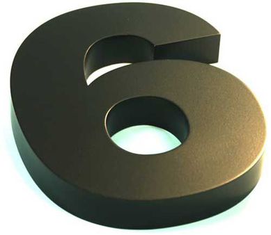 Algarismo Cx N 6 Preto 15cm