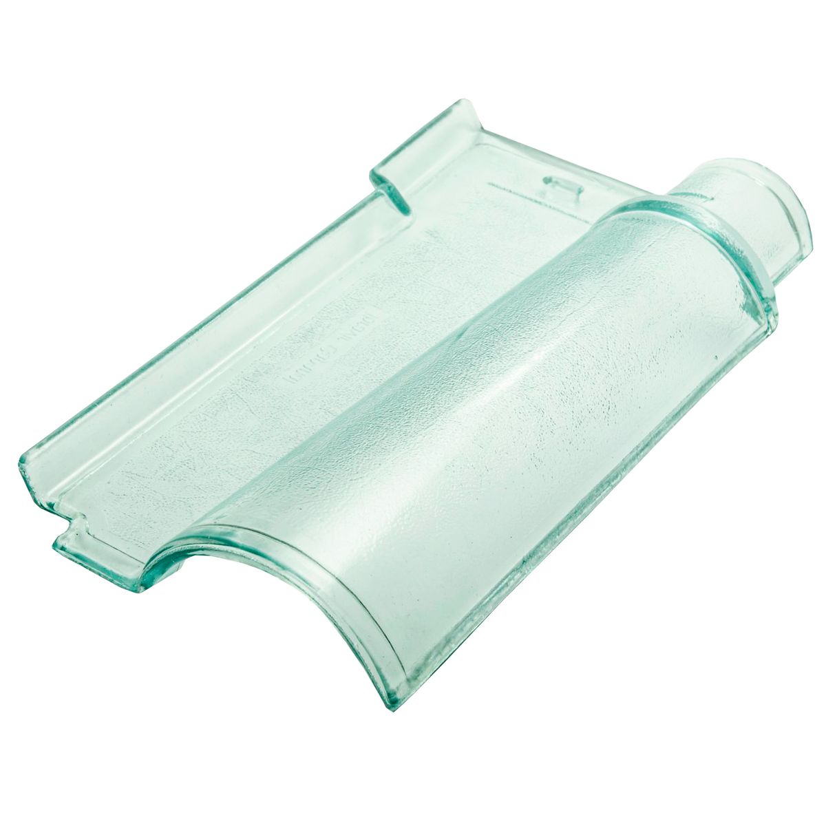 Telha Portuguesa de Vidro Texturada 40cmx21,5 cmx6mm Transparente, marca Ibravir - Foto Principal
