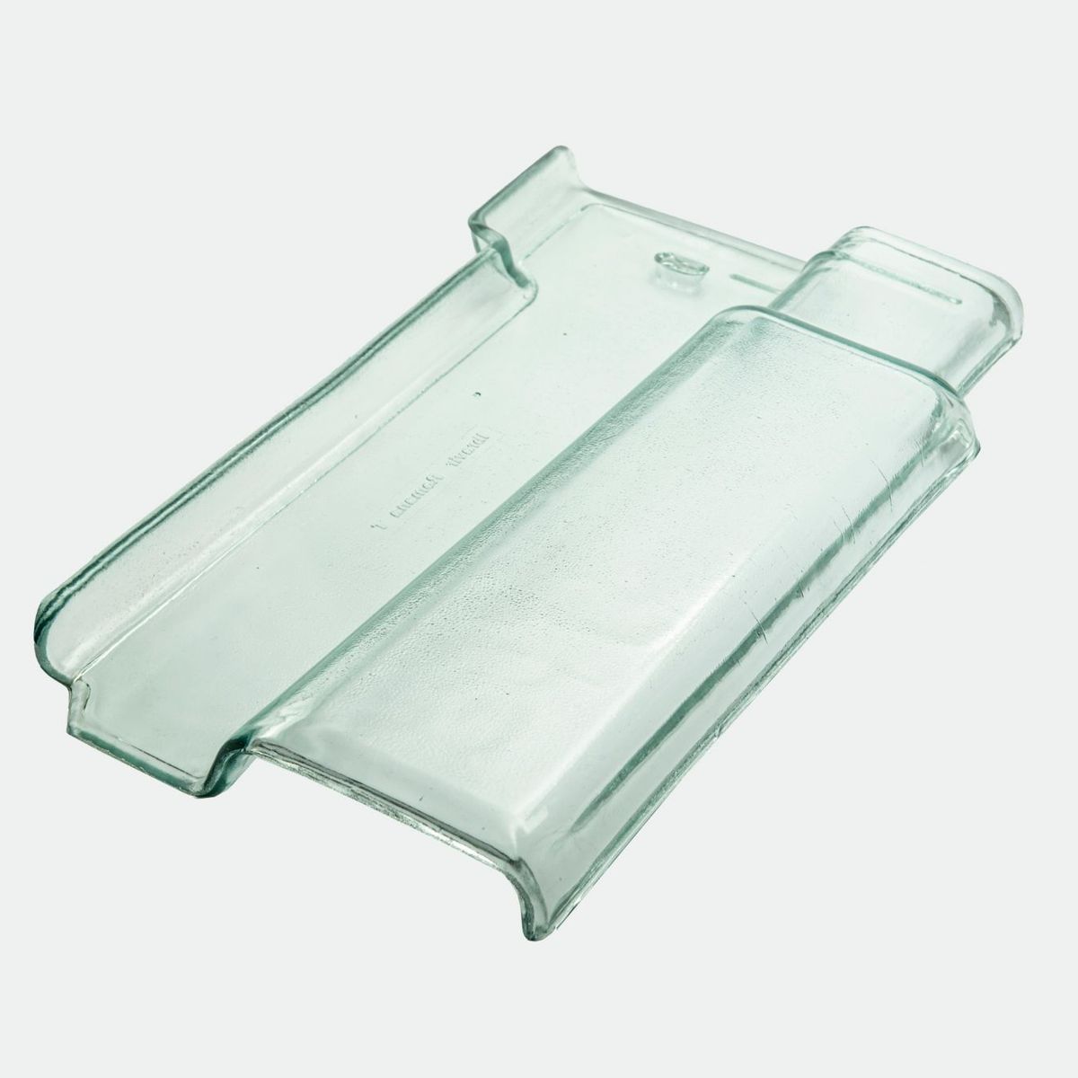 Telha Romana de Vidro Texturada 22,5cmx40cmx6mm Transparente, marca Ibravir - Foto Principal