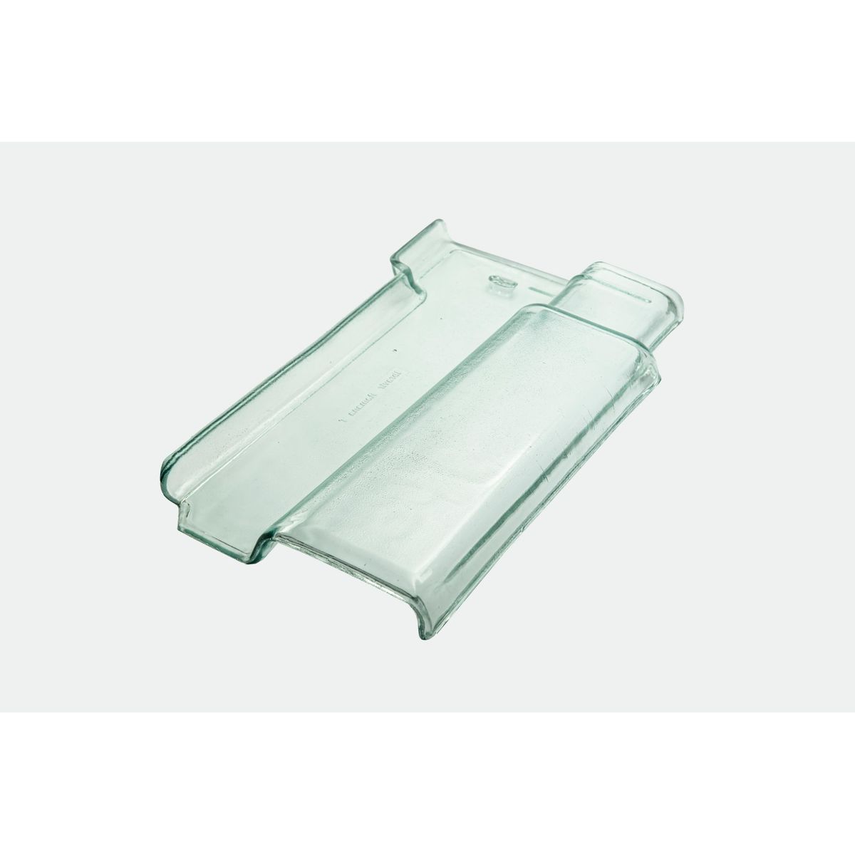 Telha Romana de Vidro Texturada 22,5cmx40cmx6mm Transparente, marca Ibravir - Foto Principal