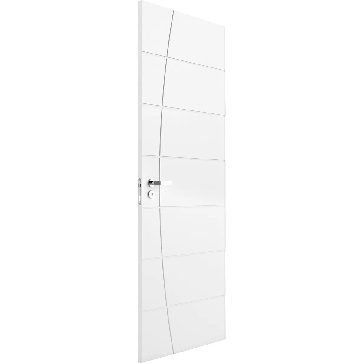 Folha de Porta Frisada Madeira Solida MDP Fundo Primer Branco 210x70x3,5cm Elegance, marca Vert - Foto Principal