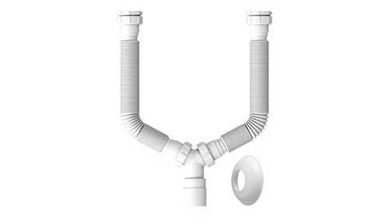 Sifo Tubo Extensvel Universal Duplo Branco Com Suporte