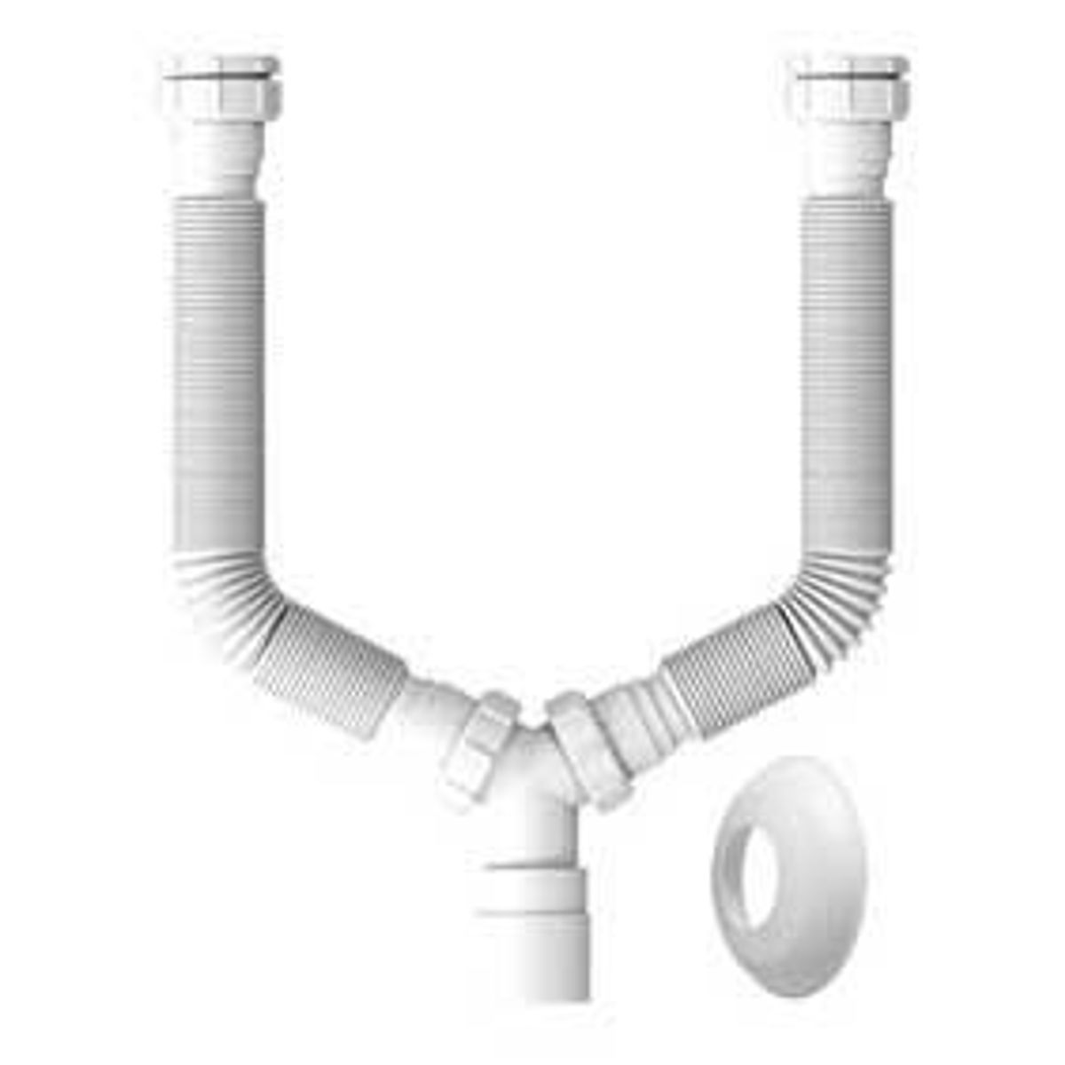 Sifão Tubo Extensível Universal Duplo Branco Com Suporte, marca Censi - Foto Principal