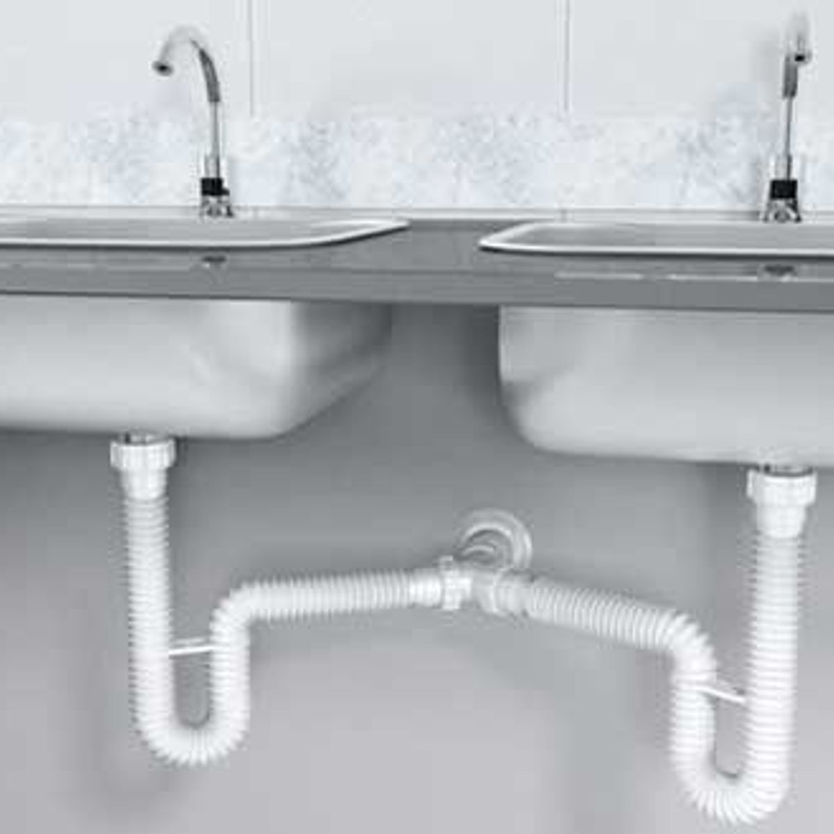 Sifão Tubo Extensível Universal Duplo Branco Com Suporte, marca Censi - Foto 2
