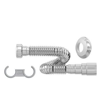Sifo Tubo Extensvel Universal 70Cm Cromado Com Suporte e Canopla