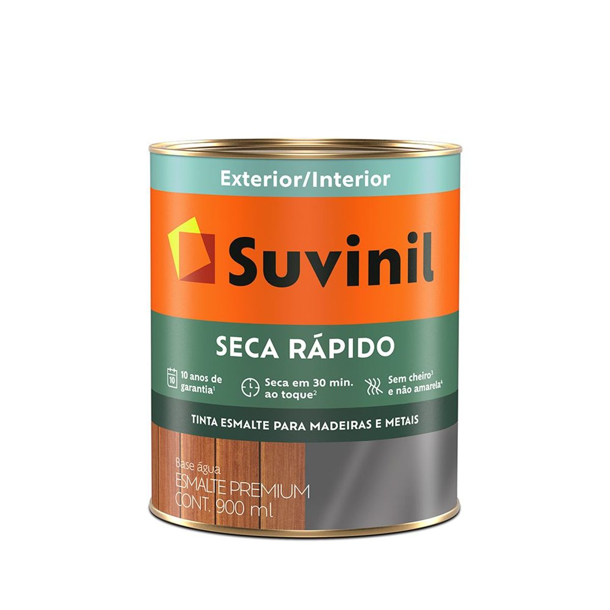 Esmalte Sintético Acetinado Branco Seca Rápido Premium para Madeiras e Metais, marca Suvinil - Foto Principal