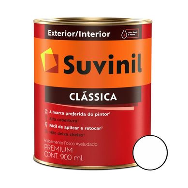 Tinta Fosco Exterior e Interior Clssica Premium 900ml Branco