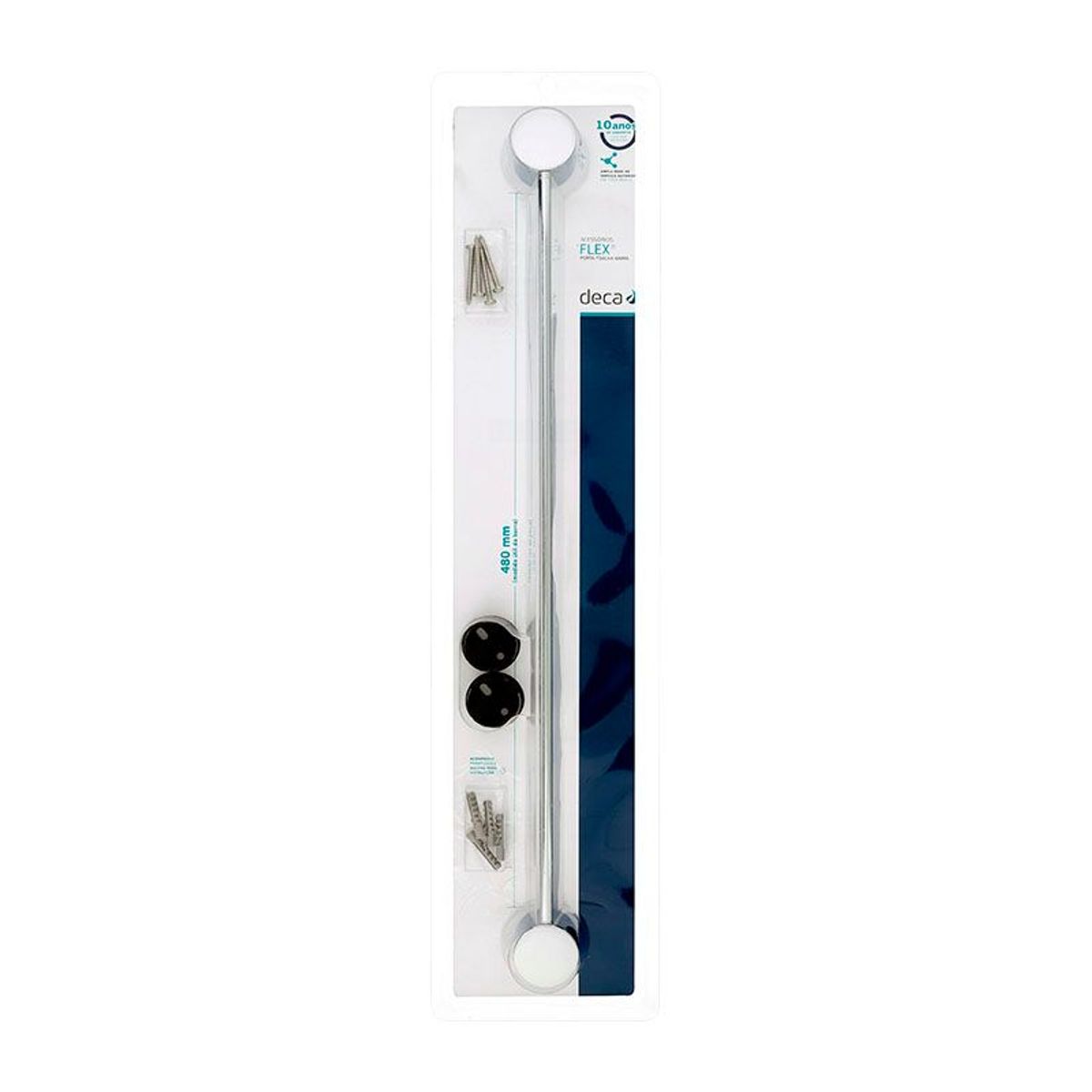Porta Toalha Barra Deca Flex 480 mm, marca Deca - Foto 2