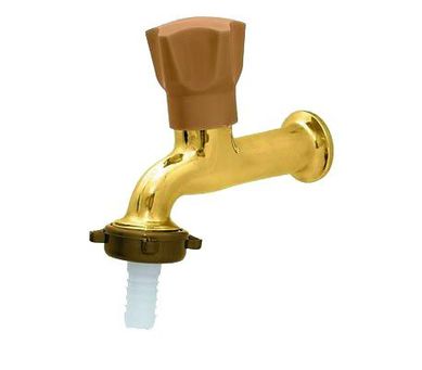 Torneira Jardim Com Adaptador Para Mangueira 1130 Amarela 1/2 E 3/4