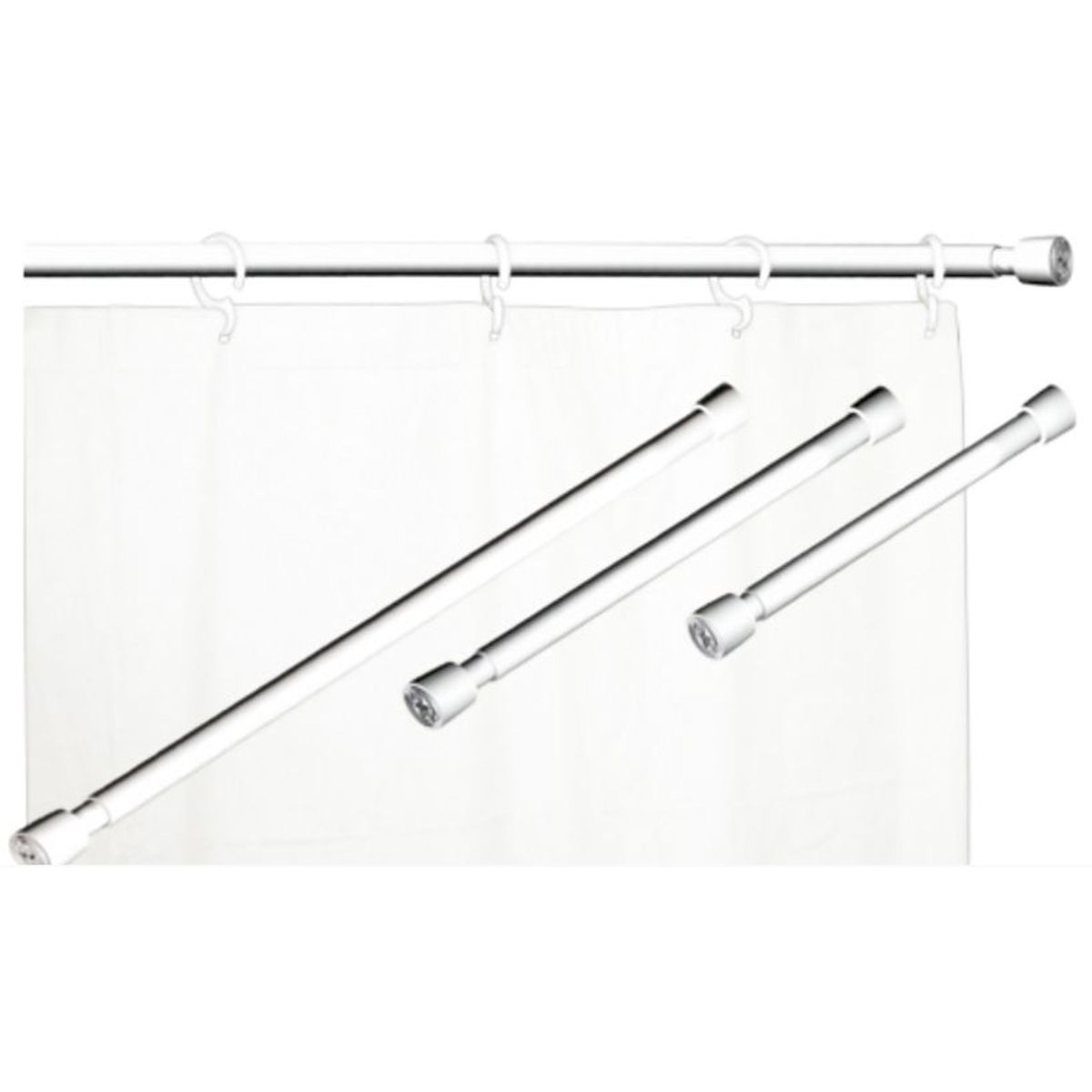 Tubo Extensível Pronto Fix 150 a 163 cm Branco, marca Maxeb - Foto Principal