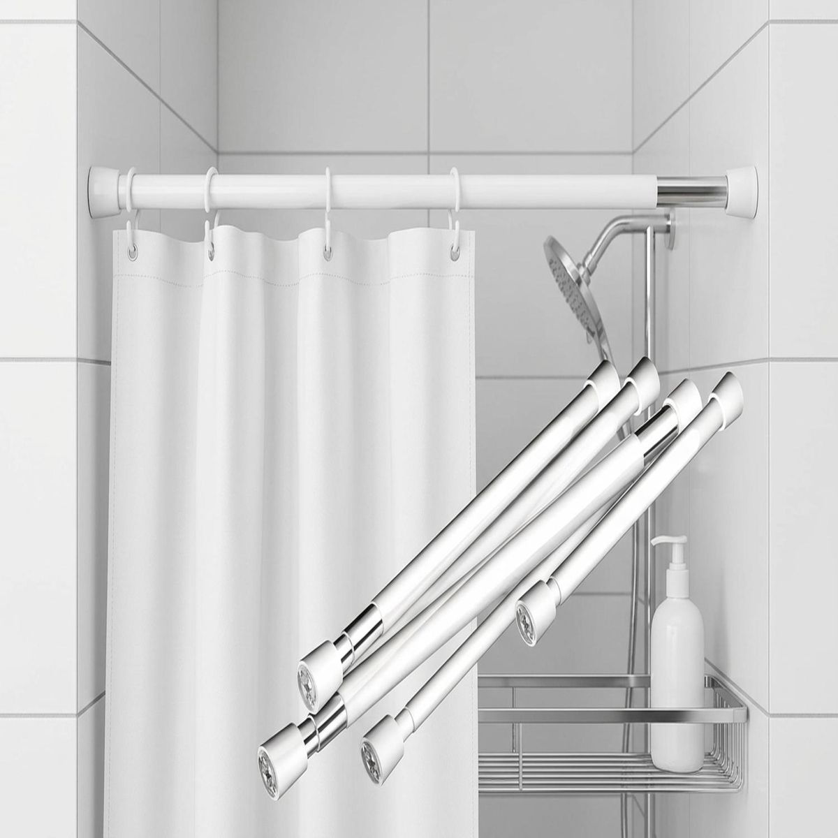 Tubo Extensível Pronto Fix 150 a 163 cm Branco, marca Maxeb - Foto 2