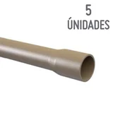 Combo com 5 Tubos Soldável Água Fria marrom 50mm X 3m