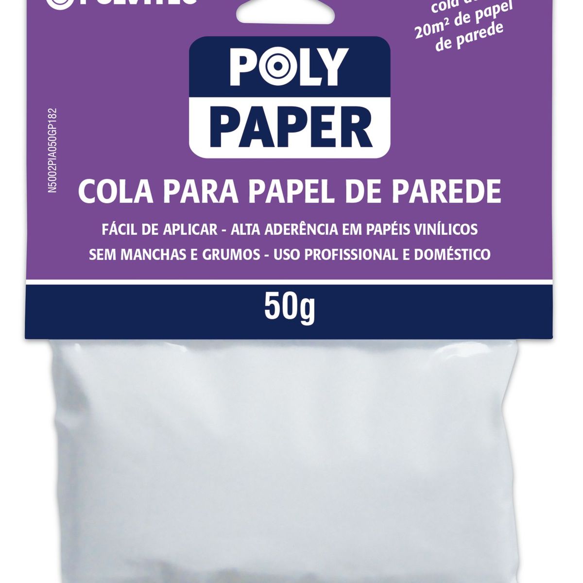Cola de Papel de Parede Polyepox Paper, Branco, 50g, 15x23x2, marca Pulvitec - Foto Principal