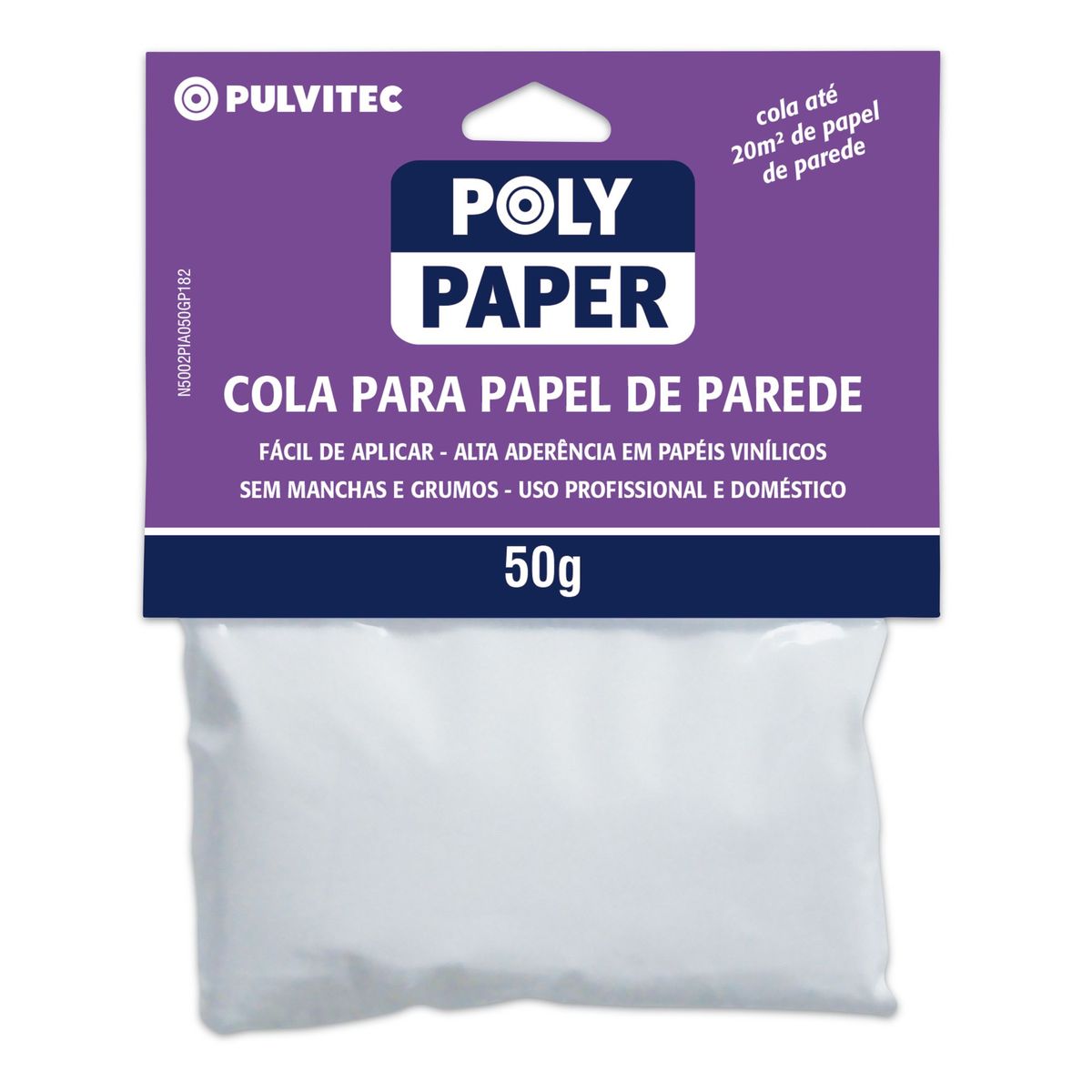 Cola de Papel de Parede Polyepox Paper, Branco, 50g, 15x23x2, marca Pulvitec - Foto Principal