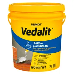 Aditivo Plastificante para Argamassa de Assentamento Vedalit Balde 18 Litros Vedacit