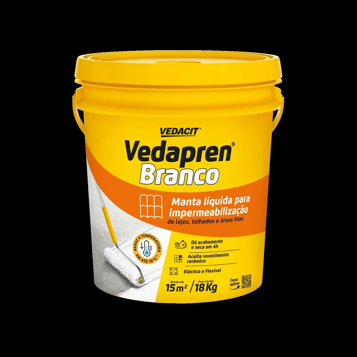 Manta Líquida Impermeabilizante Acrílica Vedapren Branco Balde 18kg Vedacit, marca Vedacit - Foto Principal