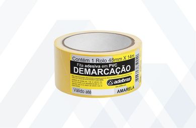 Fita para Demarcao de Solo, Amarelo, 48mmx14m