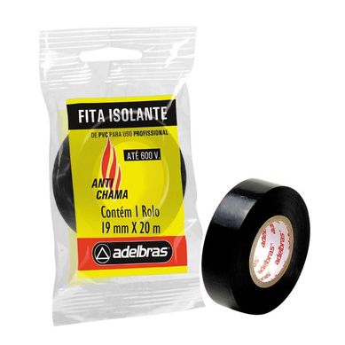 Fita Isolante Antichamas Preto 19mmx20m
