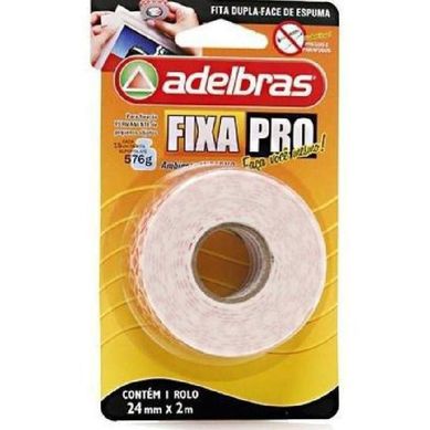 Fita Dupla Face Espuma Fixa Pro, 12mmx2m