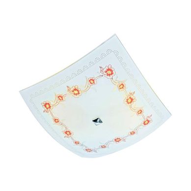 Plafon Primavera Vidro Bivolt 30cm Branco
