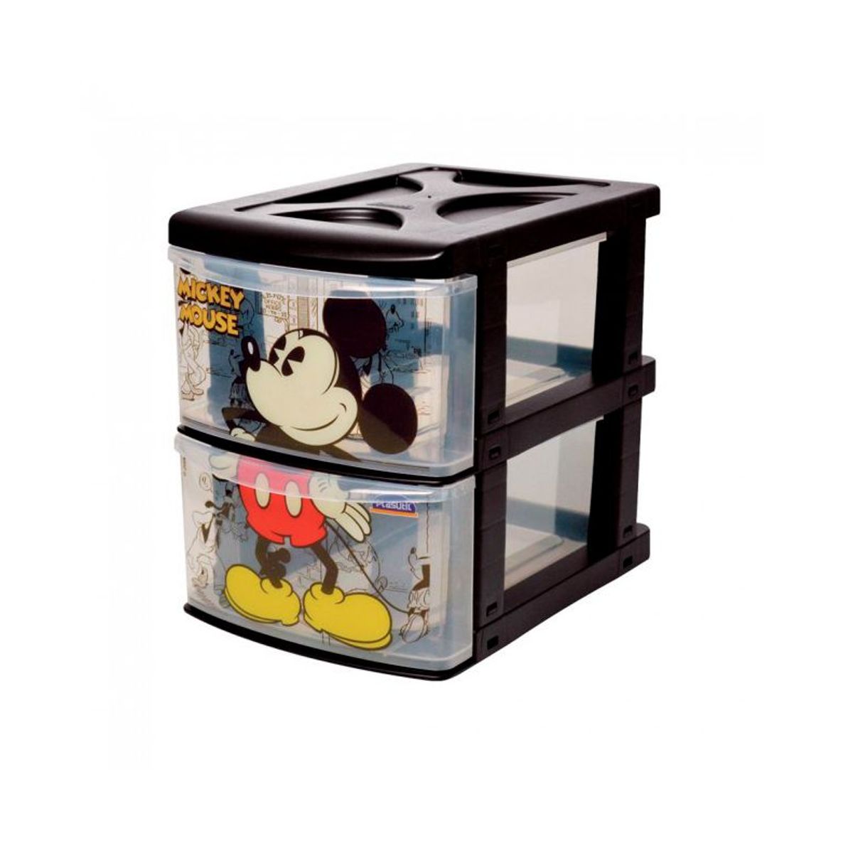 Gaveteiro Mickey 2 Gavetas Decorado 40x28x22cm Colorido, marca Plasútil - Foto Principal