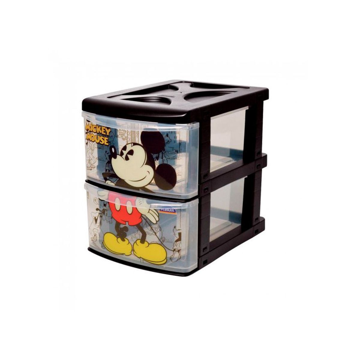 Gaveteiro Mickey 2 Gavetas Decorado 40x28x22cm Colorido, marca Plasútil - Foto Principal