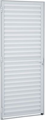 Porta Veneziana Alumnio Branco Direita 215x77x3,15cm Alumifit