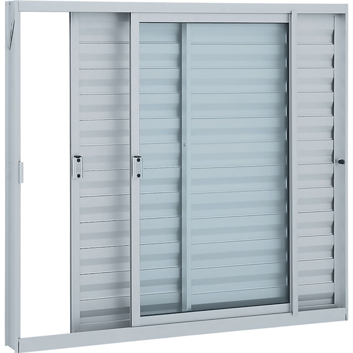 Janela Veneziana Alumínio 3 Folhas Esquerda 100x120x7,6cm Alumifit, marca Sasazaki - Foto Principal