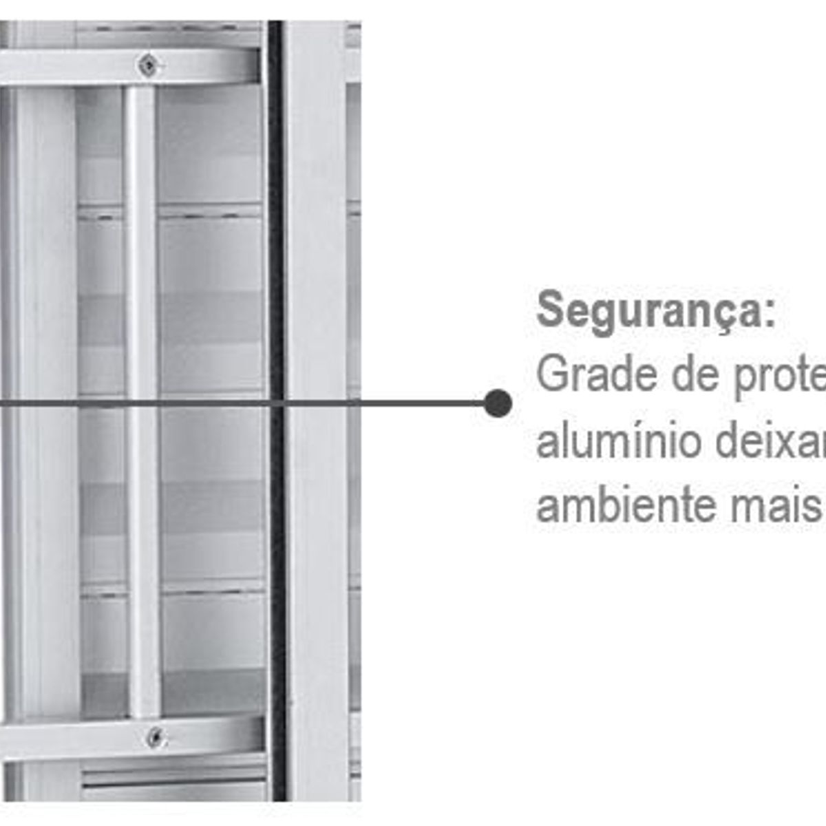 Janela Veneziana Alumínio Branco 3 Folhas Com Grade Esquerda 100x120x7,6cm Alumifit, marca Sasazaki - Foto 2
