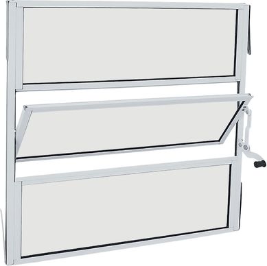 Janela Basculante 1 Basc Alumnio Branco 60x60x1,35cm Alumifit