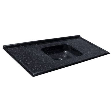 Pia Sinttica Standart Granitada 150x55cm Pedra Escura