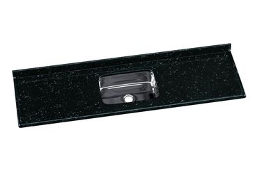 Pia Sinttica com Cuba Inox Roralit 55x15x180cm Pedra Escura