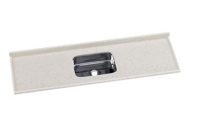 Pia Sinttica com Cuba Inox Roralit 55x15x180cm Travertino