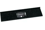 Pia Sintética com Cuba Inox Roralit 55x15x199cm Pedra Escura