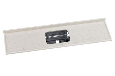 Pia Sinttica com Cuba Inox Roralit 55x15x199cm Travertino