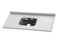 Pia Sintética com Cuba Inox, Cinza Claro, 120x55cm