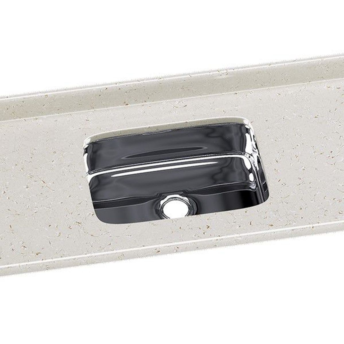 Pia Sintética com Cuba Inox, Travertino, 150x55cm, marca A. J. Rorato - Foto 2