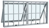 Vitro Maxim-Ar de Alumínio 2 Folhas Grade e Vidro 60x100cm Branco Alumifort