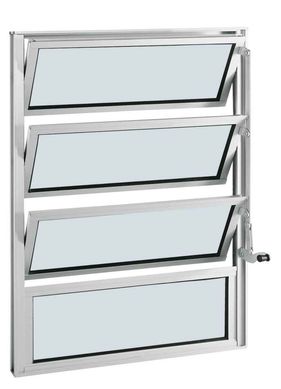 Janela Basculante 3 Basc Alumnio 3 Folhas 80x80x3,3cm Alumifort