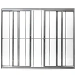 Vitro de Correr de Alumínio 4 Folhas Grade e Vidro 100x150cm Branco Malta