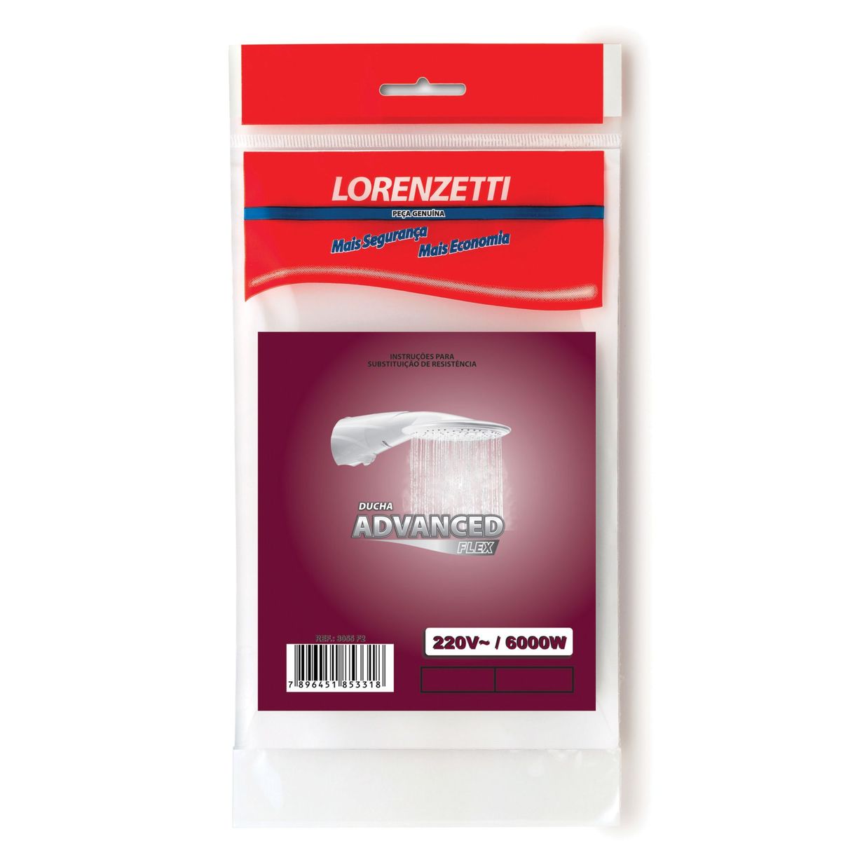 Resistência Advance Flex 6000W Branco 220V 3X12X4, marca Lorenzetti - Foto Principal