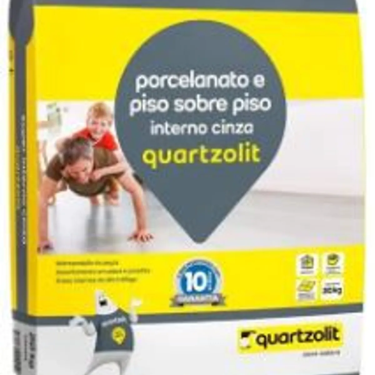 Argamassa Piso Sobre Piso Interna, 20kg, Cinza, marca Quartzolit - Foto 2