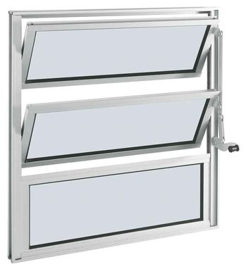 Janela Basculante 1 Basc Alumnio 2 Folhas 60x80x3,3cm Alumifort