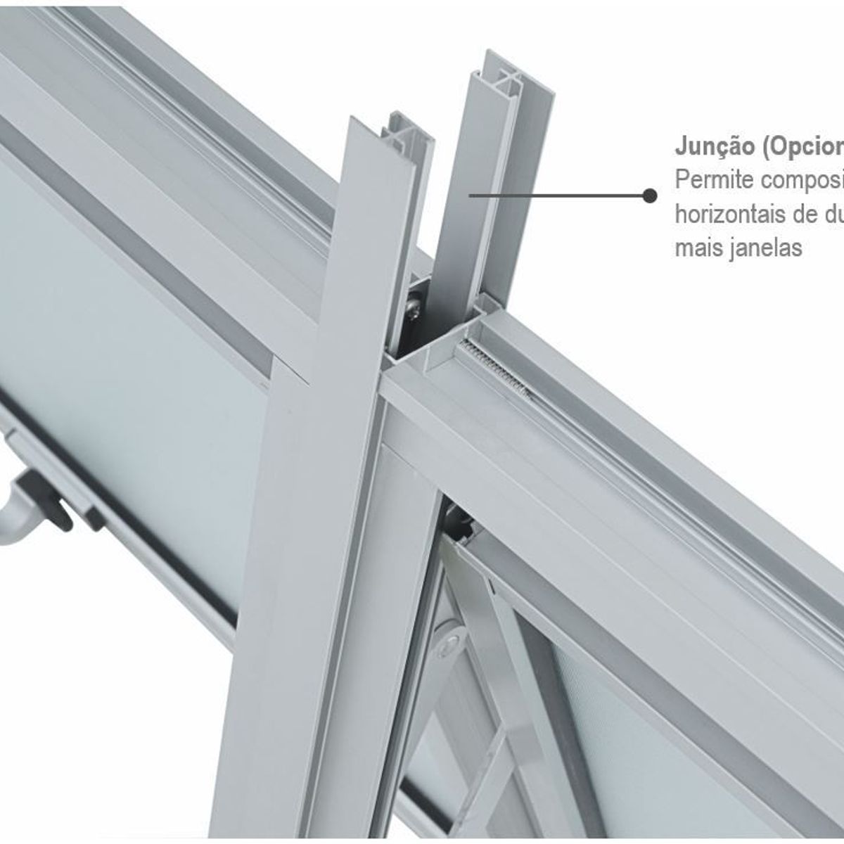 Janela Maxim-ar Alumínio Branco 60x80x4,7cm Alumifort, marca Sasazaki - Foto 2