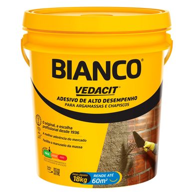 Aditivo para Argamassa e Chapisco PVA Bianco Balde 18 Litros Vedacit